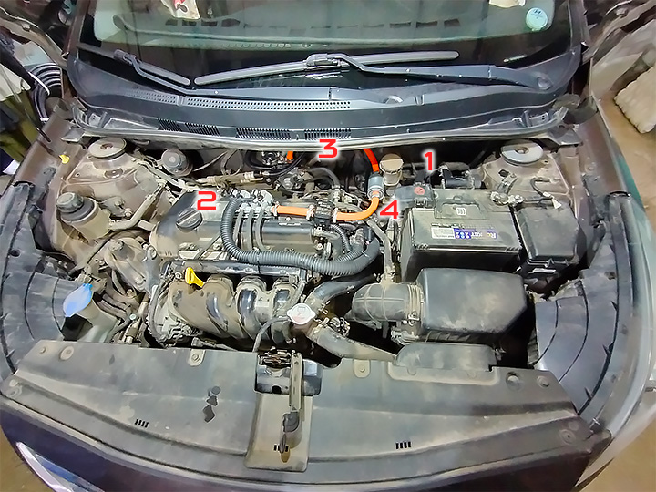 ГБО 4 поколения на Hyundai Solaris 1.6 128 лс. G4FC