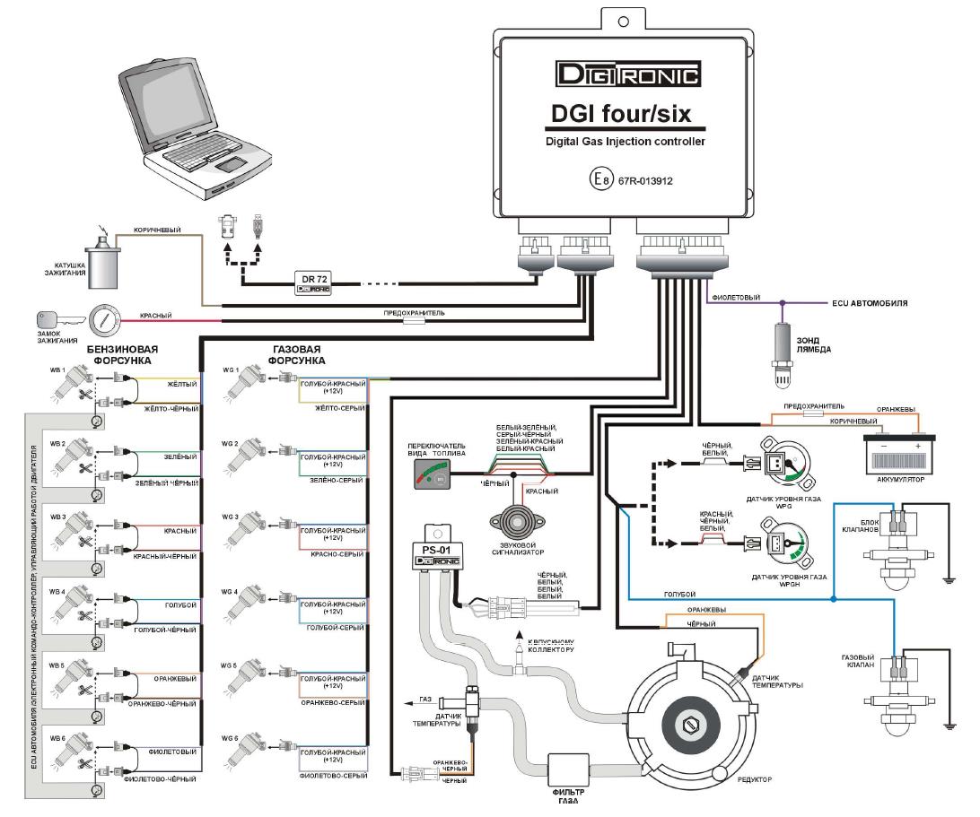 Digitronic MAXI Схема подключения 