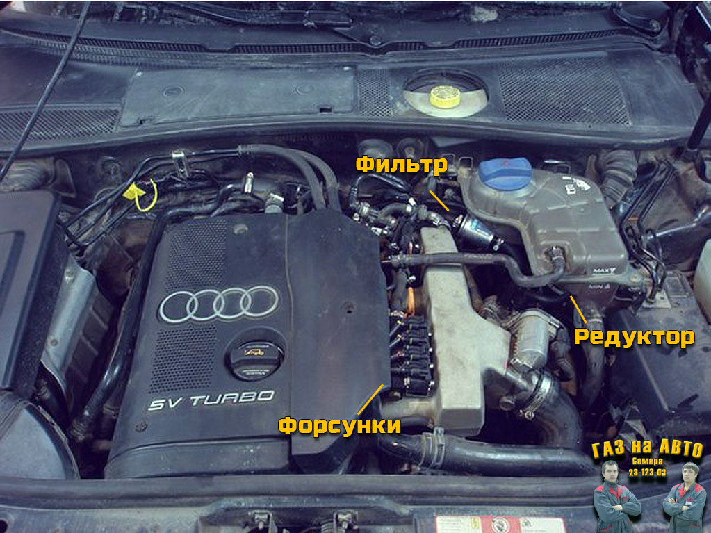 Газ на Audi A6 установка в Самаре